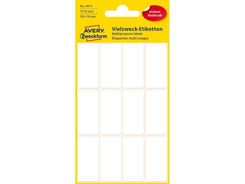 Avery Zweckform Vielzweck-Etiketten 38 x 18 mm, 6 Blatt