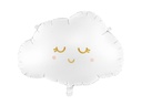 Partydeco Folienballon Wolke 51 x 35.5 cm, Weiss