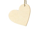 Partydeco Tischkarte Herz 6 x 5 cm, 10 Stück, Braun