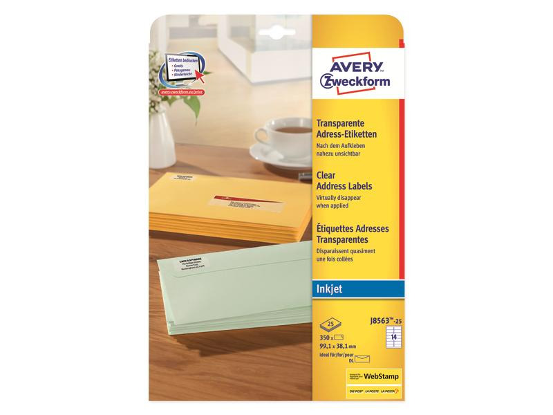 Avery Zweckform Adressetiketten 99.1 x 38.1 mm, 25 Blatt
