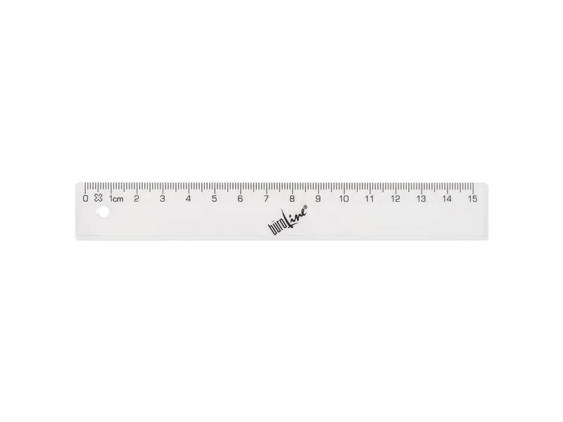 Büroline Lineal Massstab 15 cm Transparent