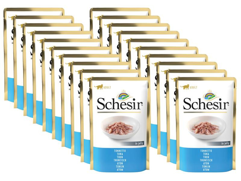 Schesir Nassfutter Thunfisch in Gelée, 20 x 85 g