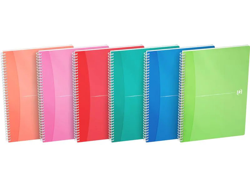 Oxford Notizbuch MyColours A4, Kariert, Assortiert