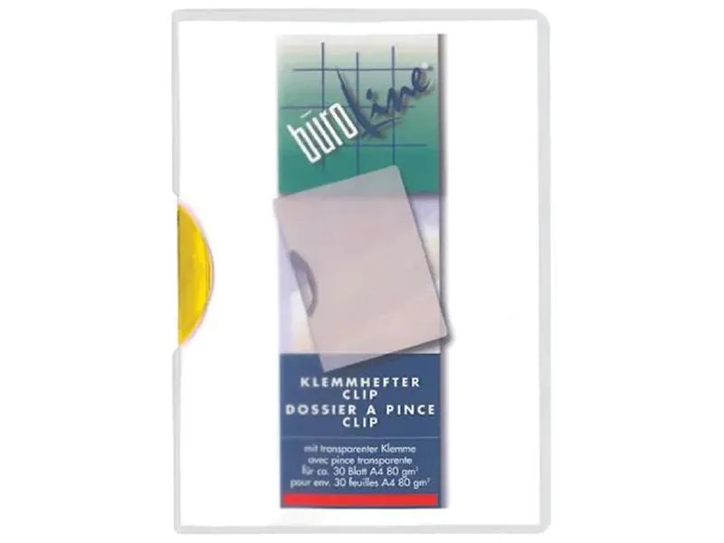 Büroline Klemmhefter Clip A4 Gelb/Transparent