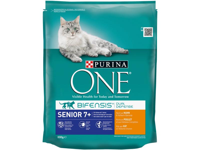 Purina ONE Trockenfutter Senior Huhn &amp; Vollkorn, 800 g