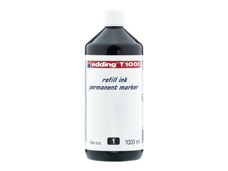 edding Tusche T-25 / T-100 / T-1000 1000 ml, Schwarz