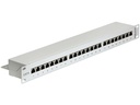 Delock Patchpanel 24 Port Cat.6 19 Rack Grau