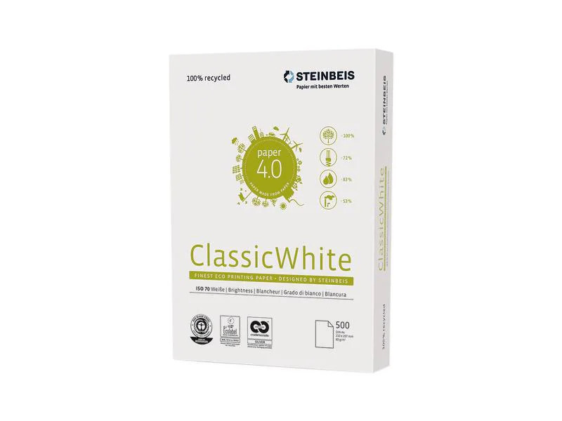 steinbeis Kopierpapier ClassicWhite A4, Weiss, 80 g/m², 500 Blatt