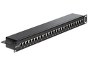 Delock Patchpanel 24 Port Cat.6 19 Rack Schwarz