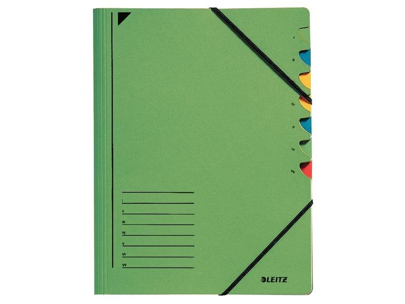 Leitz Ordnungsmappe 7-teilig, Grün