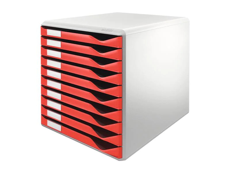 Leitz Schubladenbox Formular-Set 10 Schubladen, Rot