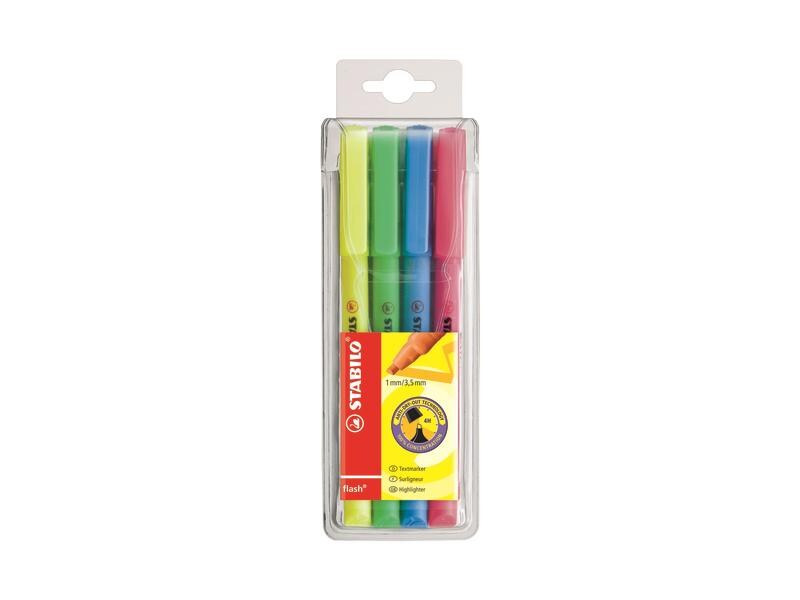 STABILO Textmarker Flash 4er Etui