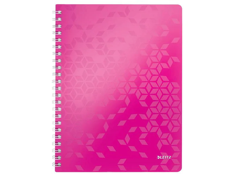 Leitz Notizheft WOW College A4, Kariert, Pink