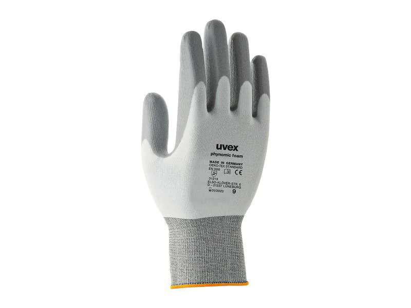 uvex Montagehandschuh Phynomic Foam, 10, Grau/Weiss, 1 Paar