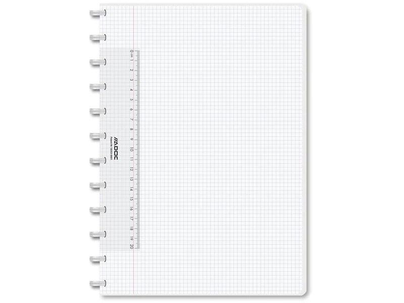 Adoc Notizheft Pap-Ex Colorline A4, kariert, Transparent