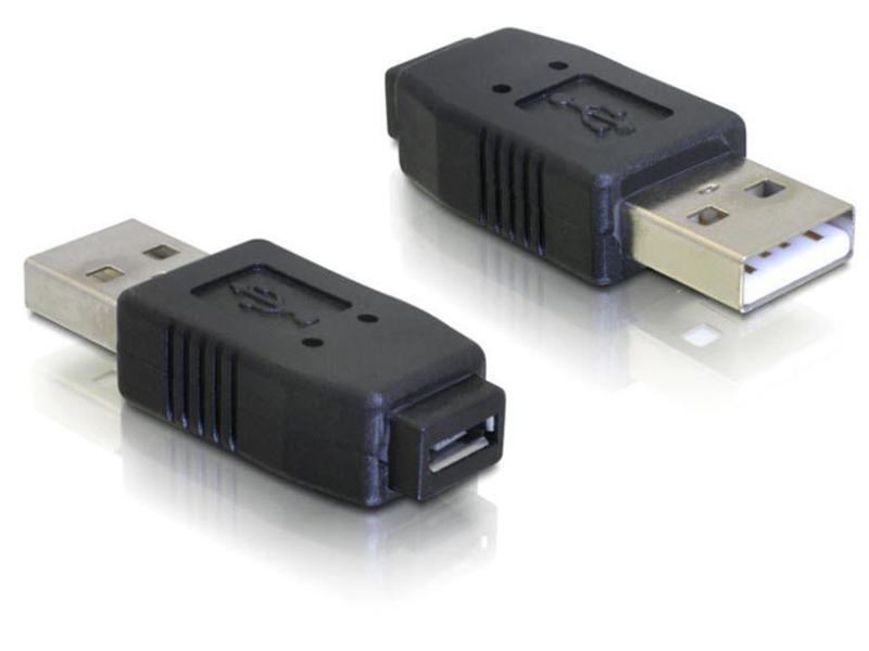Delock USB 2.0 Adapter USB-A Stecker - USB-MicroB Buchse