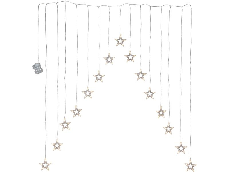 Star Trading LED-Lichtervorhang DecyStar, 15 LED, 1.25 m