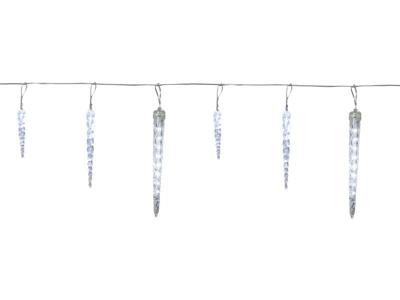 Star Trading LED-Lichtervorhang Gelido Eiszapfen, 24 LED, 7 m