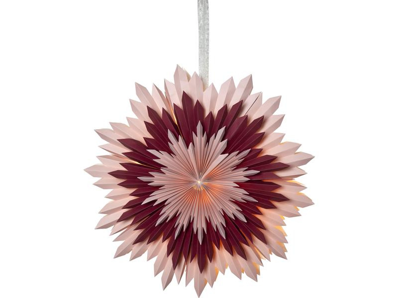 Star Trading Papierstern Ice, Pink, Ø 50 cm