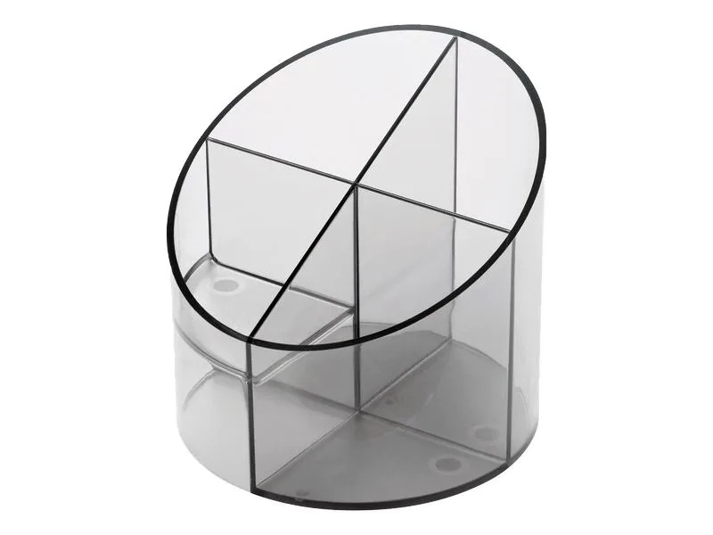 Helit Stiftehalter Cross Economy Grau/Transparent