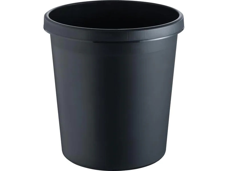 Helit Papierkorb 30 l, Schwarz