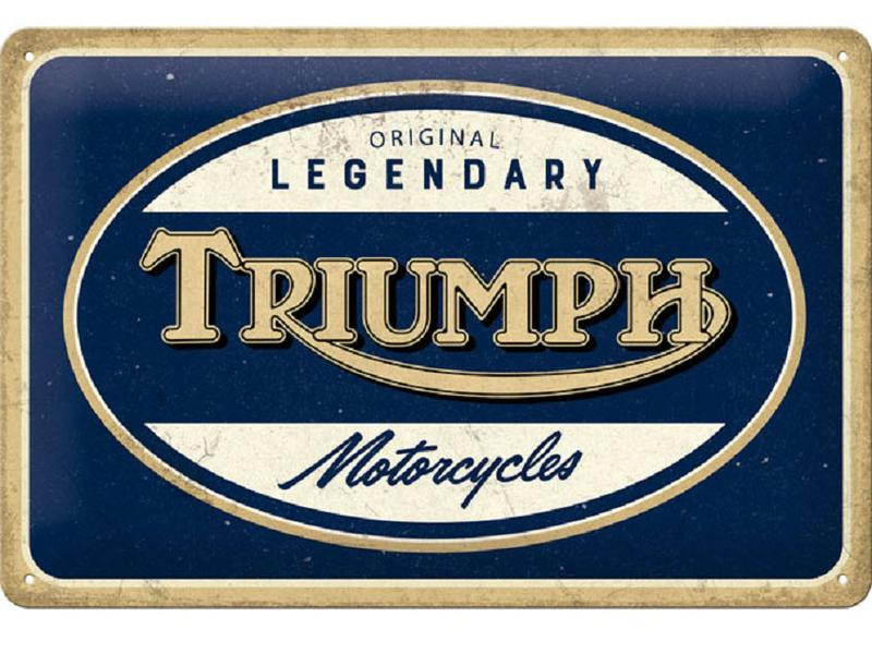 Nostalgic Art Schild Triumph Motorcycles 20 x 30 cm, Metall