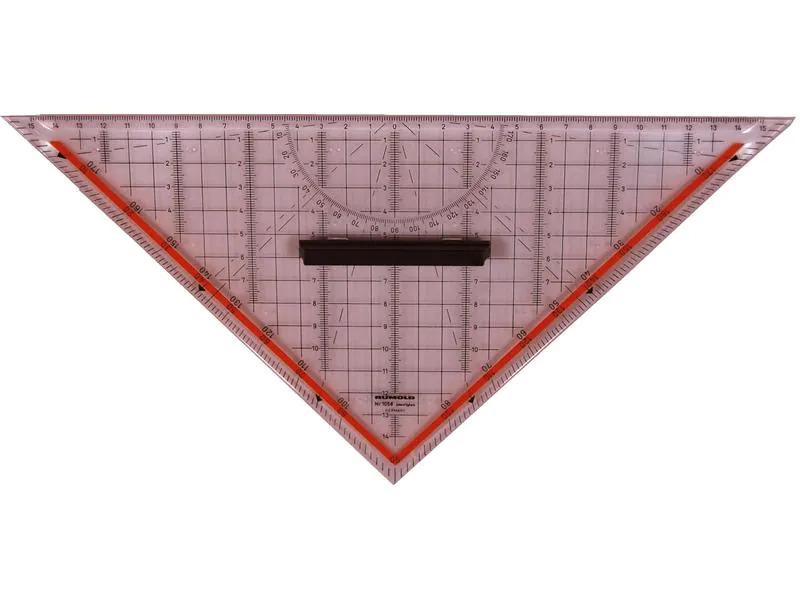 Rumold Geodreieck Plexiglas 30 cm, Skala