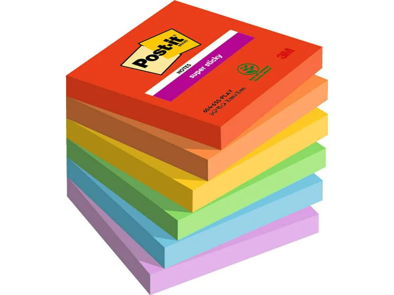 Post-it Notizzettel Super Sticky Playful Collection 7.6 x 7.6 cm