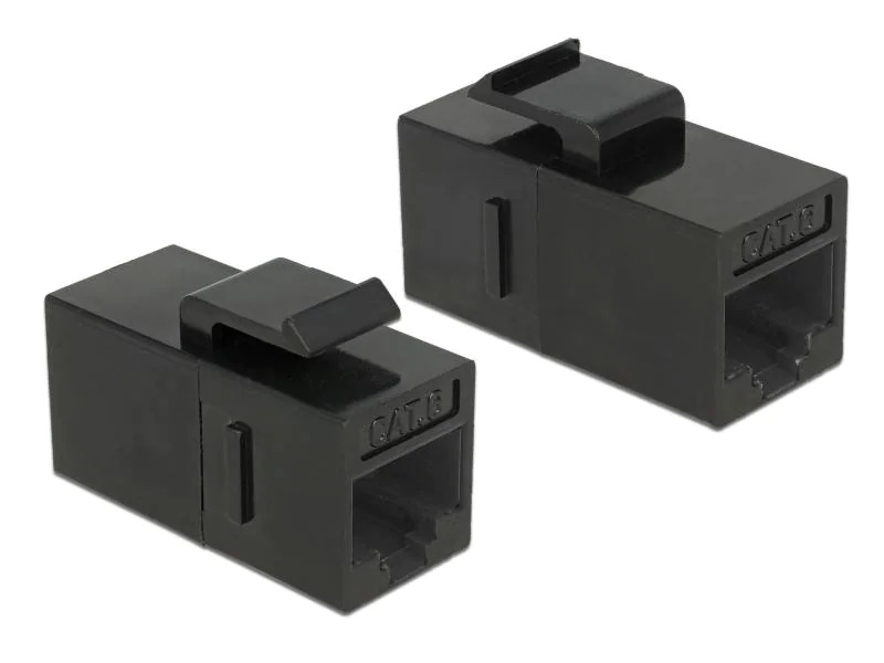 Delock Keystone-Modul RJ-45 - RJ-45, Cat.6, UTP schwarz