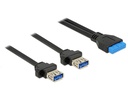Delock USB 3.0-Einbaukabel Pinheader - USB A 0.8 m