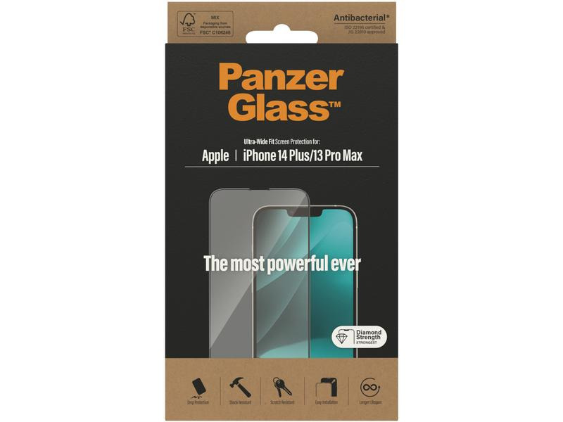 Panzerglass Displayschutz Ultra Wide Fit iPhone 13 Pro Max/14 Plus