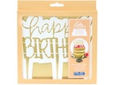 PME Kuchen-Topper Ausstecher Happy Birthday 1 Stück, Weiss