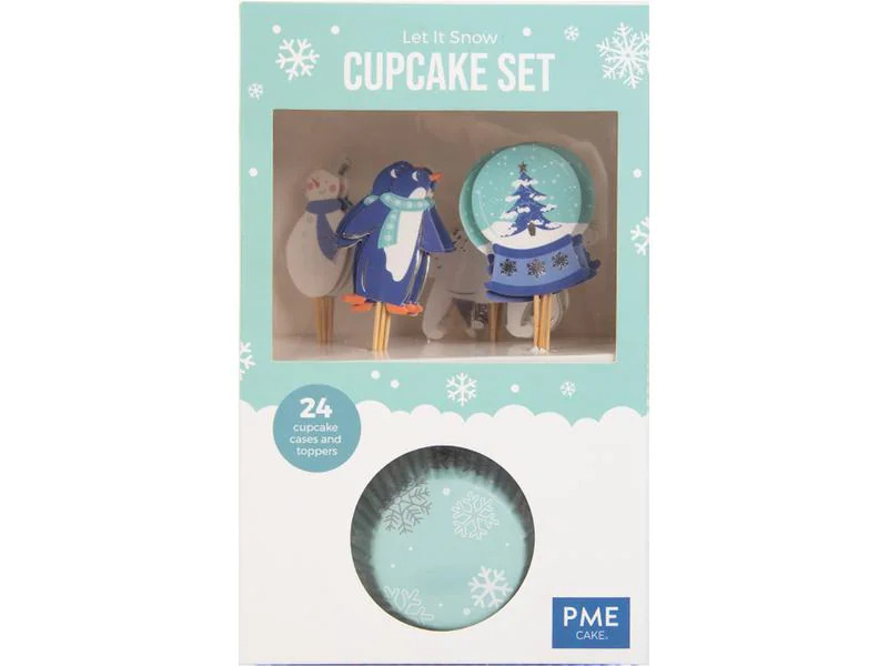 PME Cupcake-Set Let it Snow 24 Stück