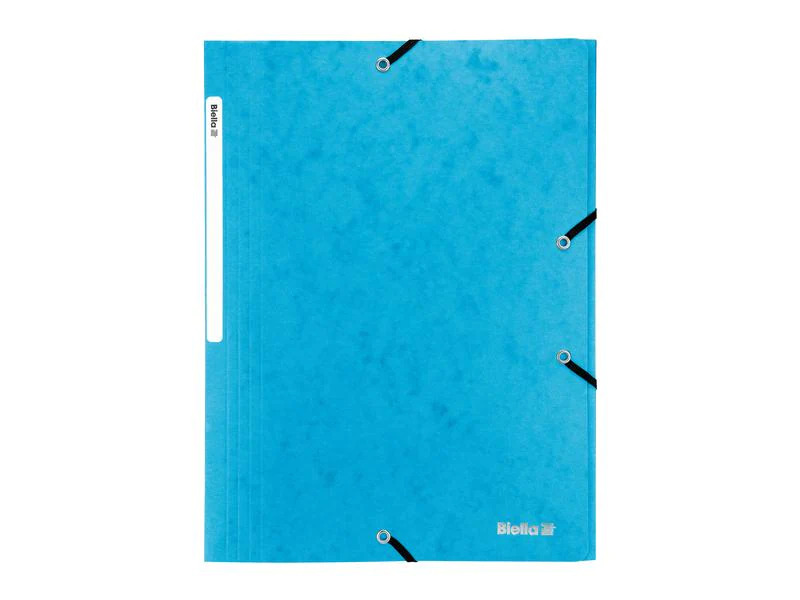 Biella Gummibandmappe A4 Karton, Hellblau