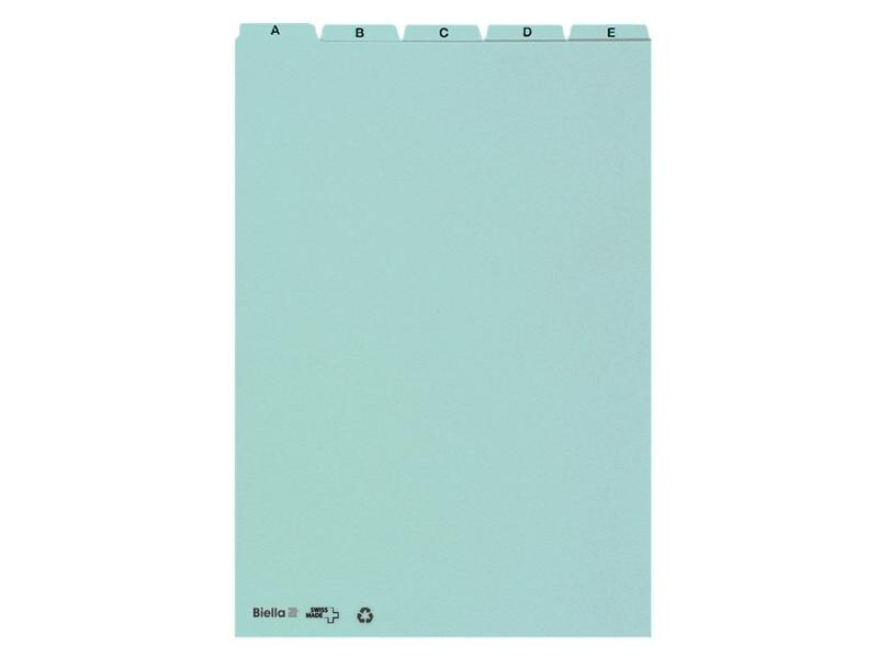 Biella Karteikarten A4 hoch A-Z, 25-teilig, Blau