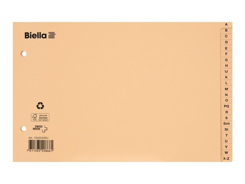 Biella Register A5 quer, 235 x 148 mm, A-Z