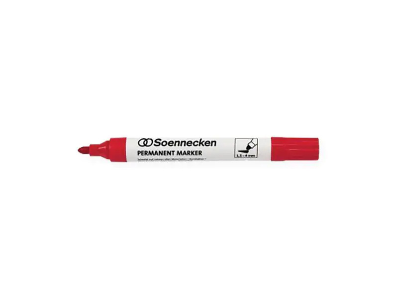 Soennecken Permanent-Marker Rot, 10 Stück