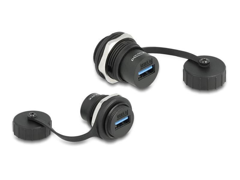 Delock USB 3.2 Gen 1 Typ-A Einbaubuchse IP67 staub- &amp; wasserdicht