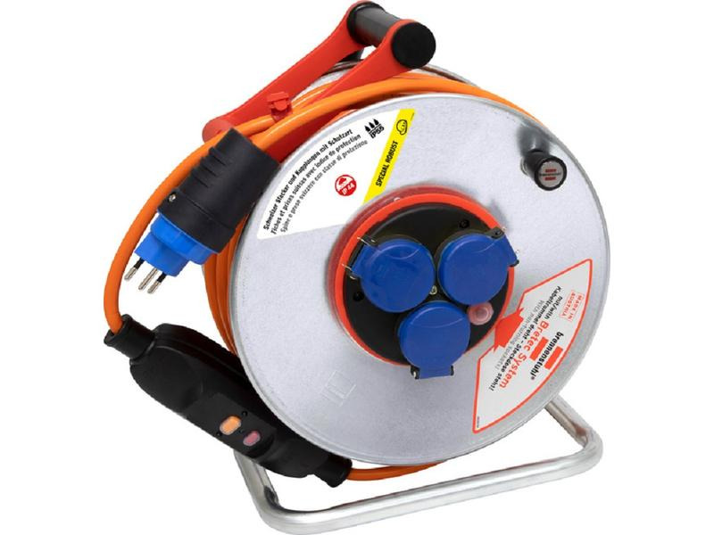 Brennenstuhl Baustellen-Kabelrolle Garant SK 290 50 m FI + Bretec 3x T13