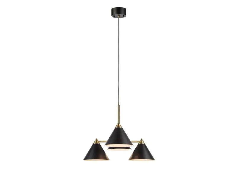 Markslöjd Pendelleuchte Klint, 4 x E14, max. 40W, Schwarz/Antique