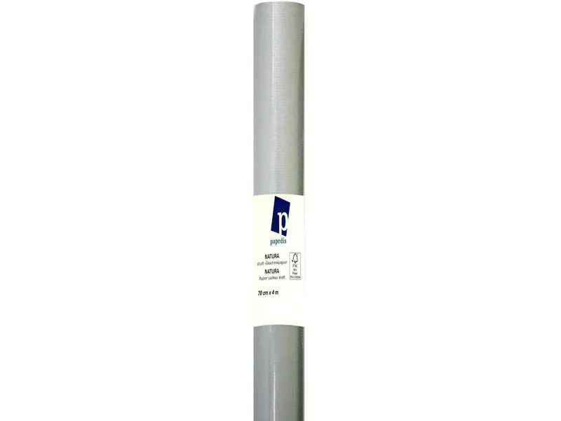 Büromaterial Geschenkpapier Kraft 1 Stück, Gold/Weiss, 70 cm x 4 m