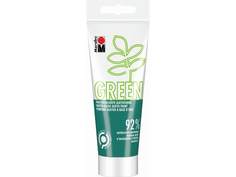 Marabu Bastelfarbe Alkydfarbe Green Dunkelgrün, 100 ml