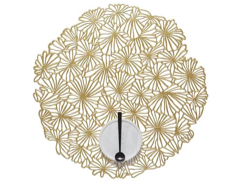 Chilewich Tischset Daisy Ø 38 cm, Gold