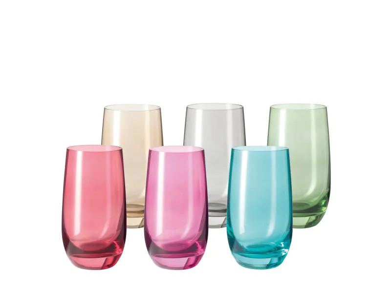 Leonardo Trinkglas Sora 390 ml, 6 Stück, Mehrfarbig