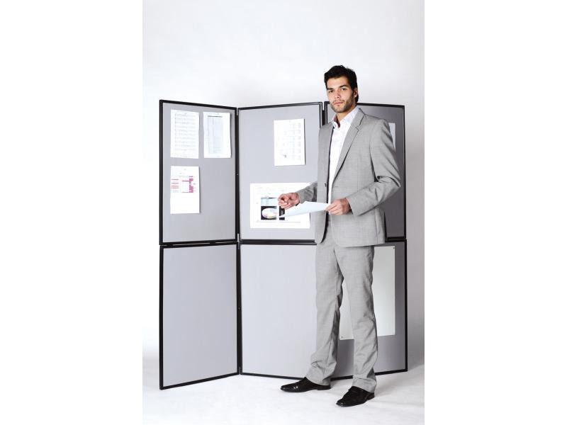 Bi-Office Moderationswand 90 cm x 60 cm, Grau