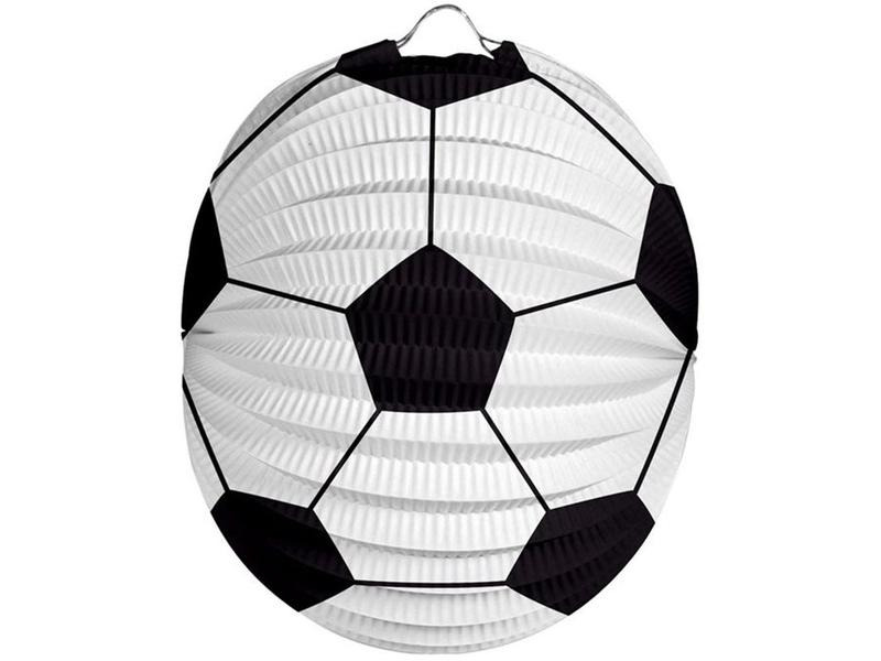 Folat Lampion Fussball 22 cm, Schwarz/Weiss