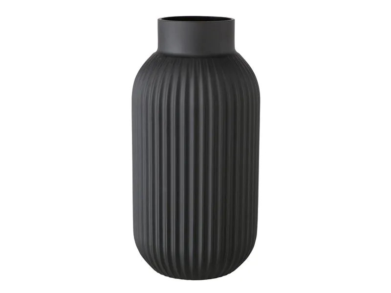 Boltze Vase Nordika 22 cm, Schwarz matt