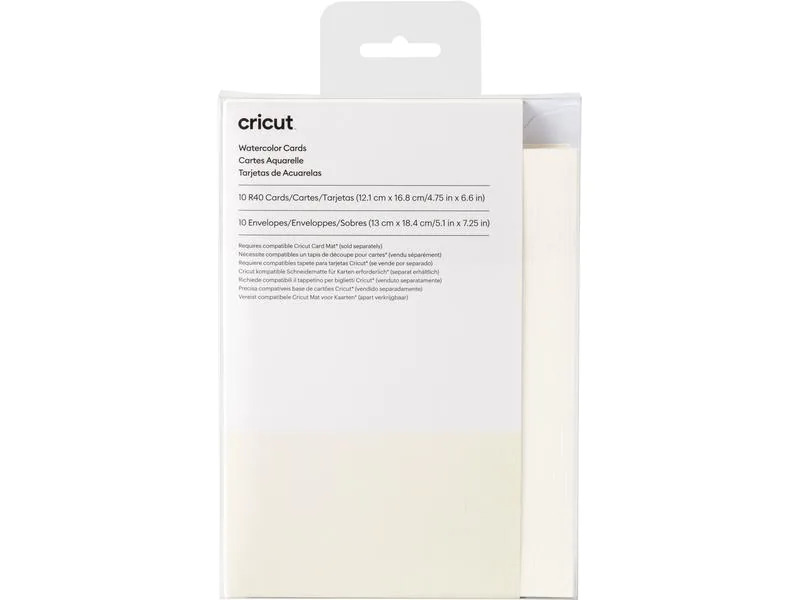 Cricut Blankokarte für Wasserfarben R40 10 Stück