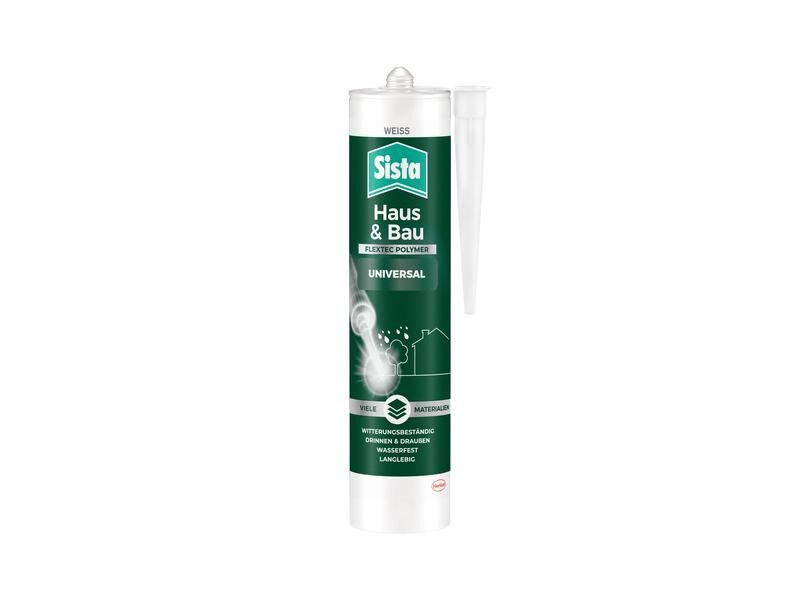 Sista Dichtmasse Haus &amp; Bau Universal Weiss, 280 ml
