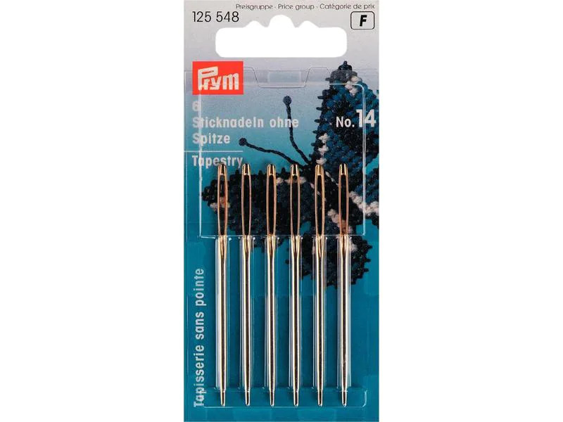 Prym Sticknadel Nr. 14, ohne Spitze, 6 Stück